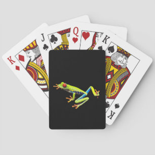 Red Eyed Painted Tree Frog Poker Cards