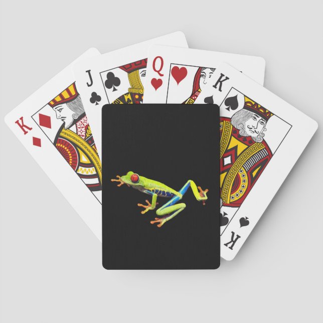 Red Eyed Painted Tree Frog  Poker Cards (Back)