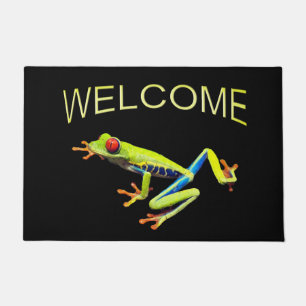 Red Eyed Painted Tree Frog Welcome Doormat