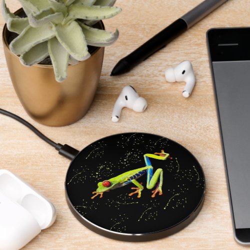 Red Eyed Painted Tree Frog  Wireless Charger