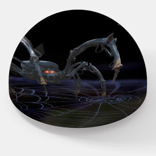 Red eyed spider on spiderweb paperweight