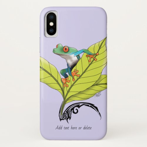 Red Eyed Tree Frog iPhone X Case
