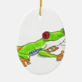 Red Eyed Tree Frog Ceramic Ornament