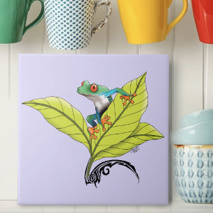Red Eyed Tree Frog Ceramic Tile