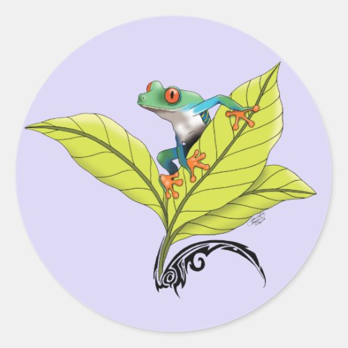 Red Eyed Tree Frog Classic Round Sticker