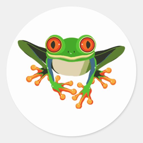 Red Eyed Tree Frog Classic Round Sticker