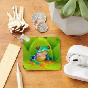 Red-eyed tree frog, Costa Rica Keychain
