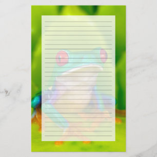 Red-eyed tree frog, Costa Rica Stationery