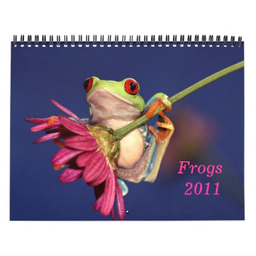red eyed tree frog Frogs 2011 calendar