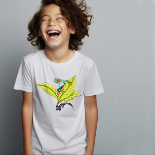 Red Eyed Tree Frog Green Leaves Lavender T-Shirt