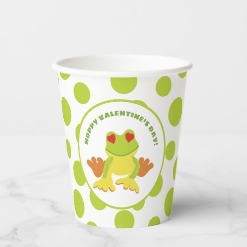 Red Eyed Tree Frog Hoppy Valentines Day Paper Cups