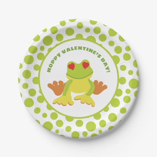 Red Eyed Tree Frog Hoppy Valentines Day Paper Plates