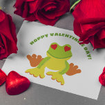 Red Eyed Tree Frog Hoppy Valentine's Day Postcard<br><div class="desc">Say Happy Valentine's Day to your favorite frog lover with this cute "Hoppy Valentine's Day" postcard featuring a cartoon style illustration of a red-eyed tree frog with heart-shaped eyes.</div>