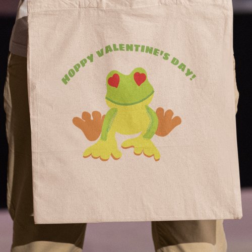 Red Eyed Tree Frog Hoppy Valentines Day Tote Bag