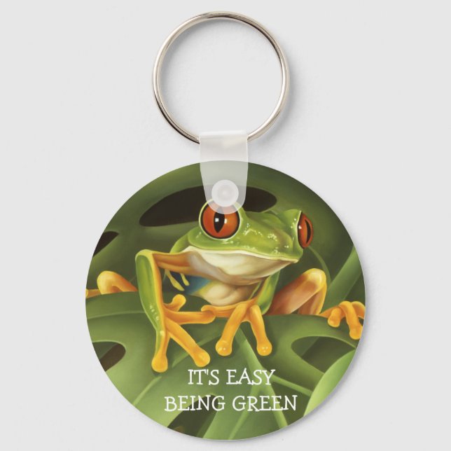 Red Eyed Tree Frog Key Chain (Front)