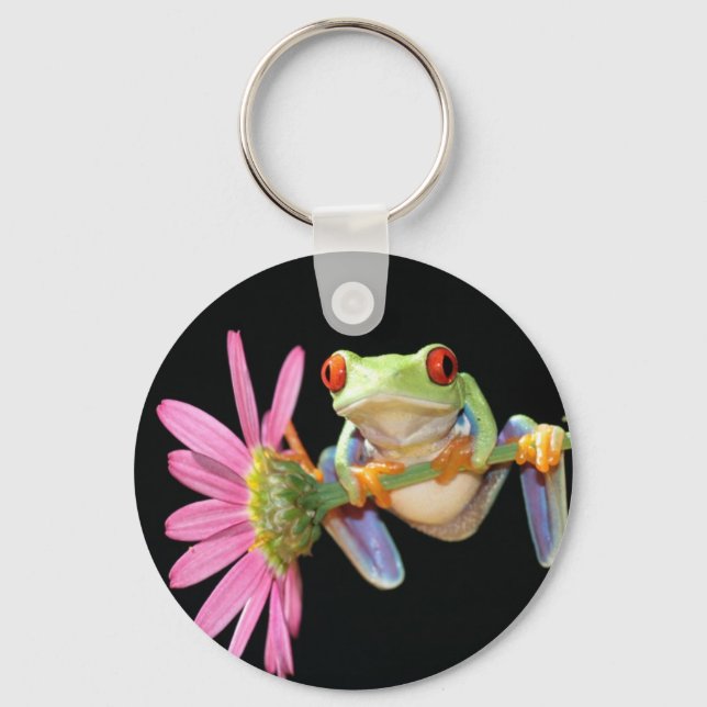 red eyed tree frog keychain (Front)