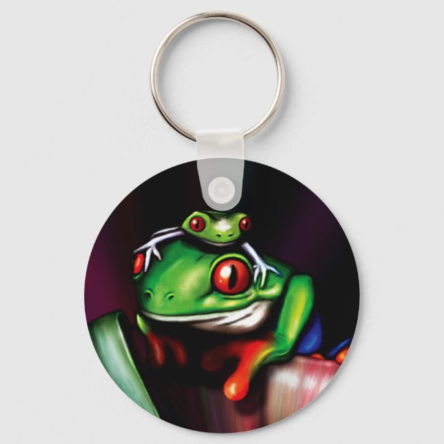 Red Eyed Tree Frog Keychain (Front)