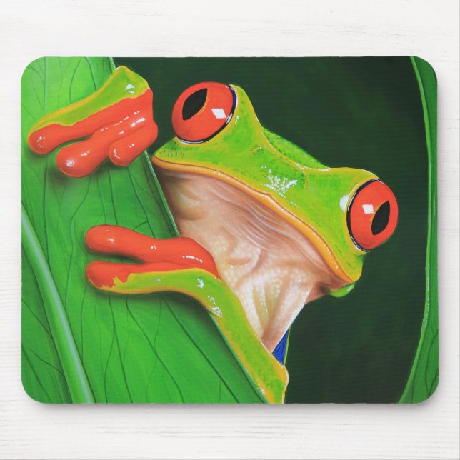 Red Eyed Tree Frog Mouse Pad (Front)