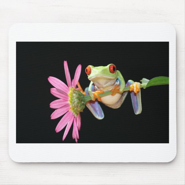 red eyed tree frog mouse pad (Front)