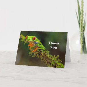 Red Eyed Tree Frog Photo Letterpress Thank You Card