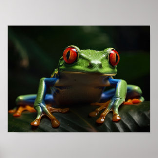 Red eyed tree frog poster