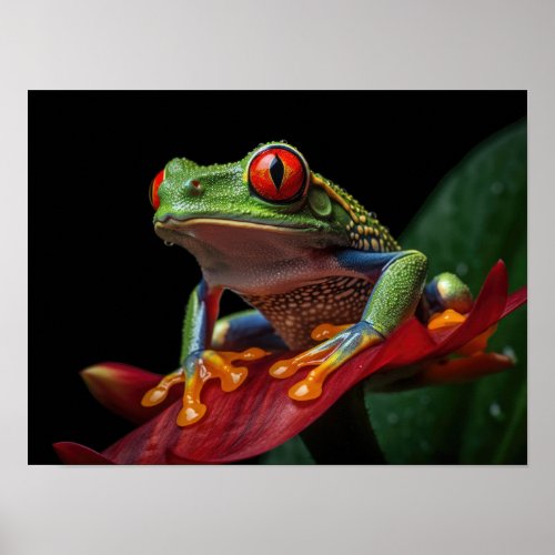 Red eyed tree frog poster