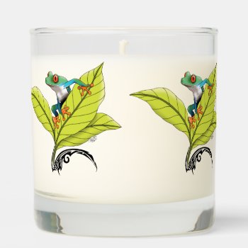 Red Eyed Tree Frog Scented Candle by tigressdragon at Zazzle