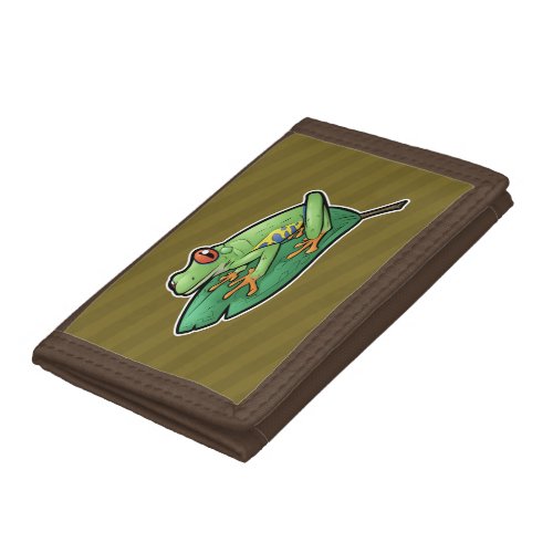 Red Eyed Tree Frog Tri_fold Wallet