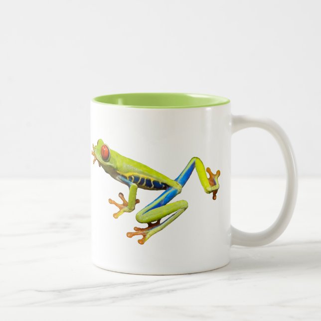 Red eyed tree frog Two-Tone coffee mug (Right)