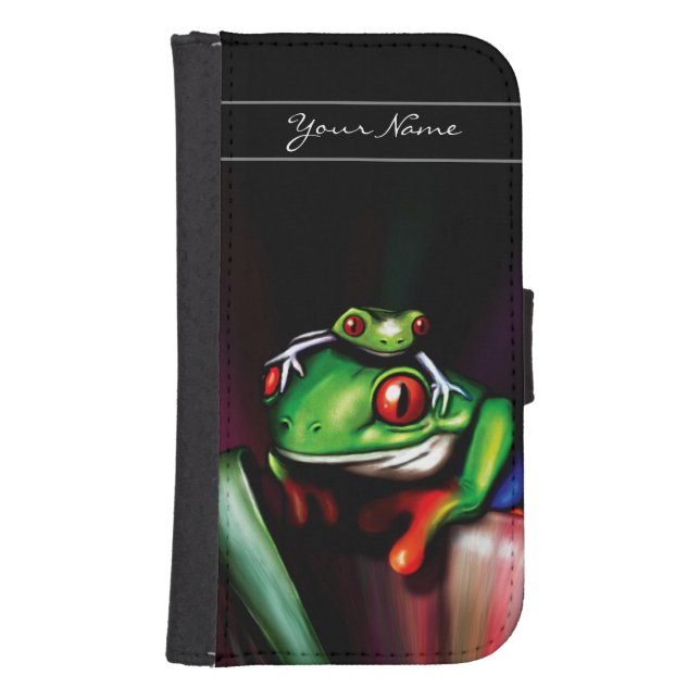 Red Eyed Tree Frogs Samsung Galaxy Wallet Case (Front)