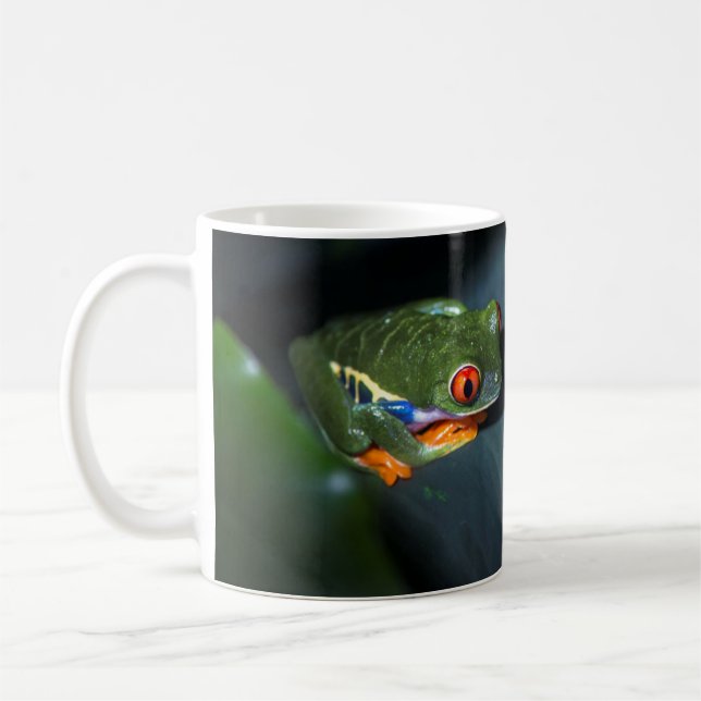 Red Eyes Frog Sitting Coffee Mug (Left)