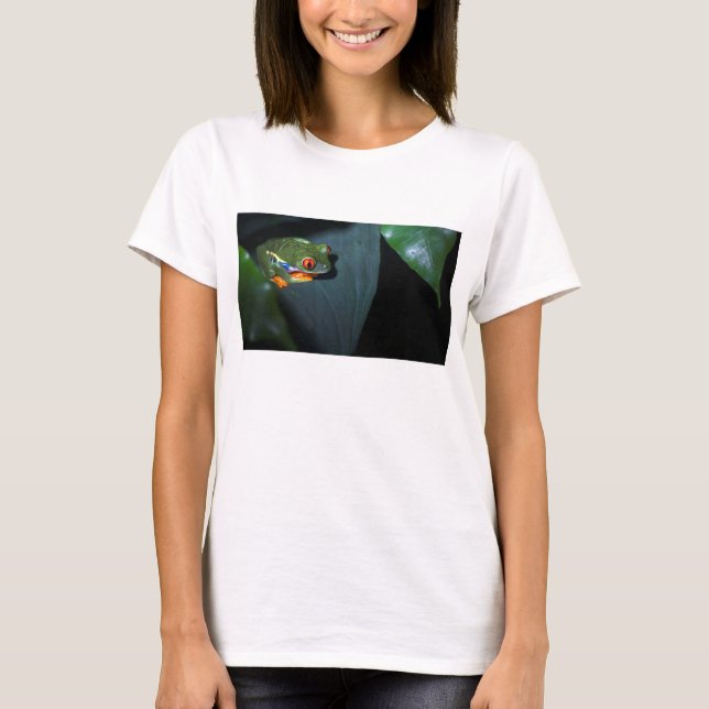 Red Eyes Frog Sitting T-Shirt (Front)