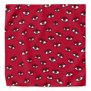 Red Eyes Pattern - Horror Gothic Aesthetic Bandana