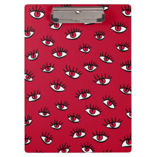 Red Eyes Pattern - Horror Gothic Aesthetic Clipboard