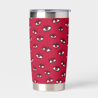 Red Eyes Pattern - Horror Gothic Aesthetic Insulated Tumbler
