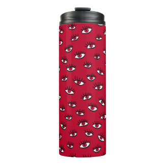 Red Eyes Pattern - Horror Gothic Aesthetic Thermal Tumbler