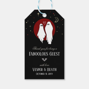Red Faboolous Guest Halloween Wedding Favor Gift Tags