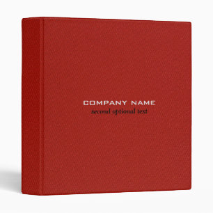 Red Fabric Look Customized 3 Ring Binder