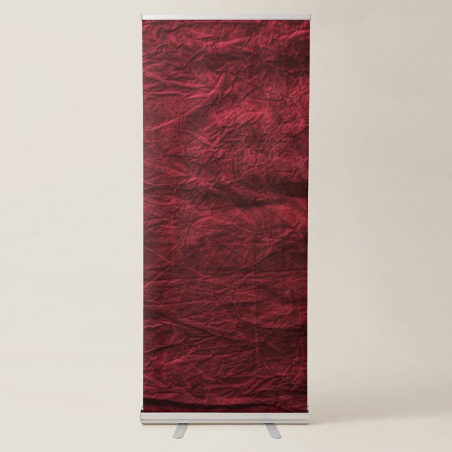 Red Fabric Texture Best Vertical Retractable Banner (Front)