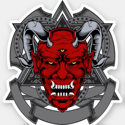 Red Face Demon Lord Sticker