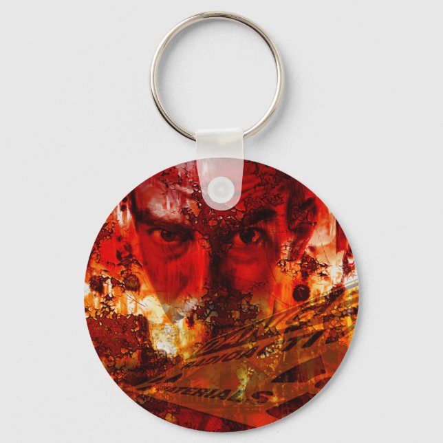 Red Face Graffiti Keychain (Front)