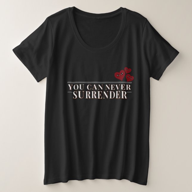 Red Face Love Heart Art Plus Size T-Shirt (Design Front)