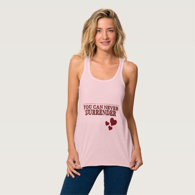 Red Face Love Heart Art Tank Top (Front Full)