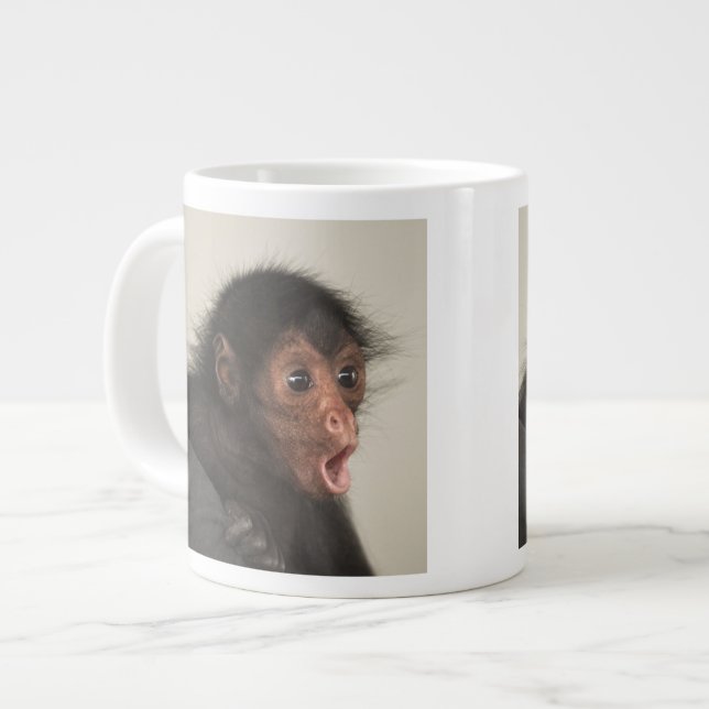 Red-faced Spider Monkey Ateles paniscus) Large Coffee Mug (Front Left)