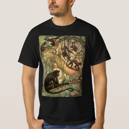 Red Faced Spider Monkeys by Louis Sargent T_Shirt