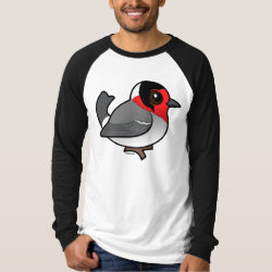 Red-faced Warbler Men's Canvas Long Sleeve Raglan T-Shirt
