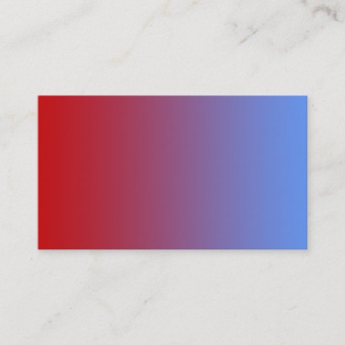 Red fading to Blue Colors simple design Business Card