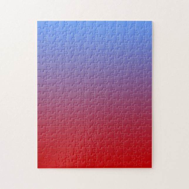 Red fading to Blue Colors, simple design. Jigsaw Puzzle (Vertical)