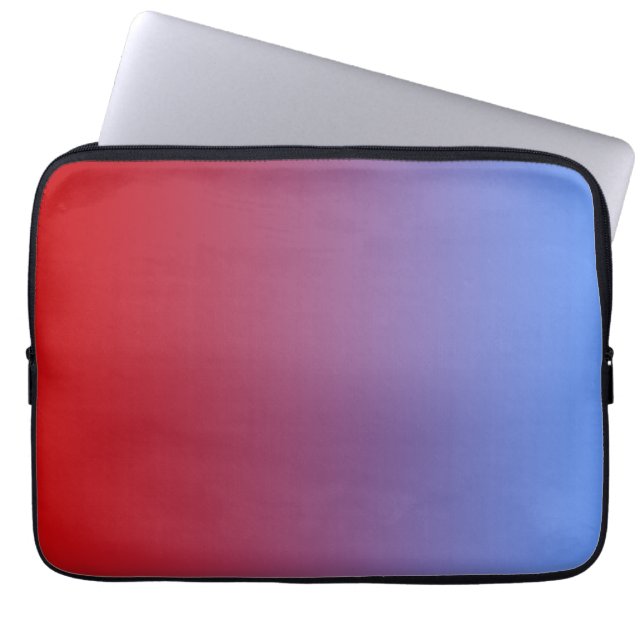 Red fading to Blue Colors, simple design. Laptop Sleeve (Front)