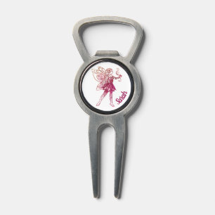 Red Fairy Custom Name Unique Golfer Gift Divot Tool